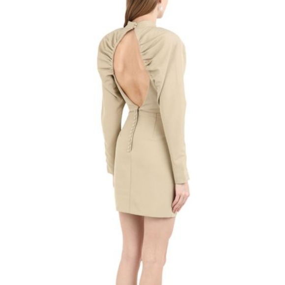 Lavish Alice Khaki Cocktail Dress - Picture 2 of 9
